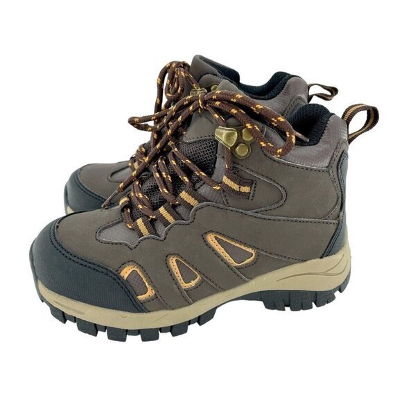Deer Stags Boys Ankle Winter Lace Up Brown Boots SZ 12 New - Picture 1 of 9